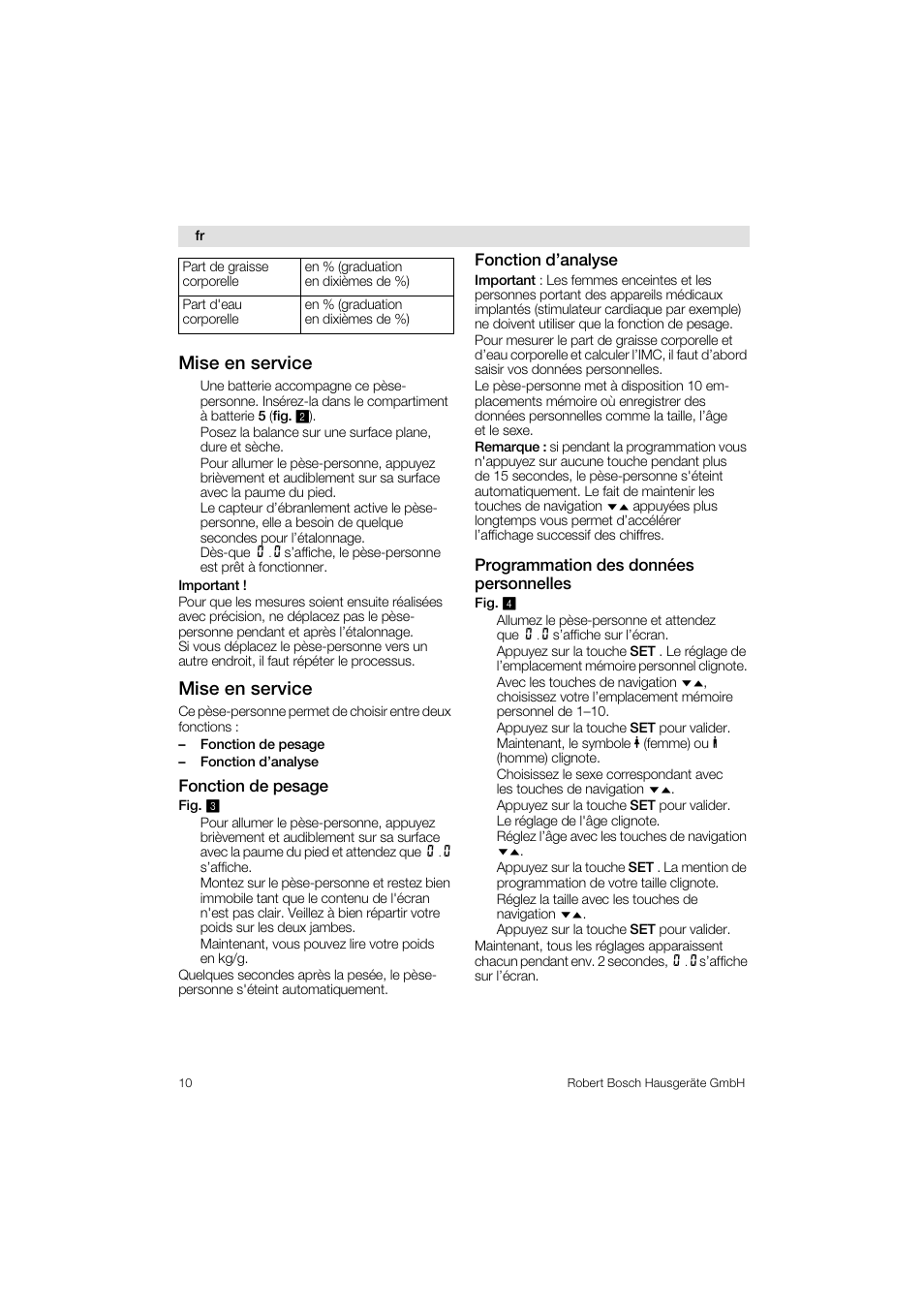 Mise en service | Bosch PPW3320 Analysewaage elektronisch AxxenceSlimLine Analysis User Manual | Page 10 / 84