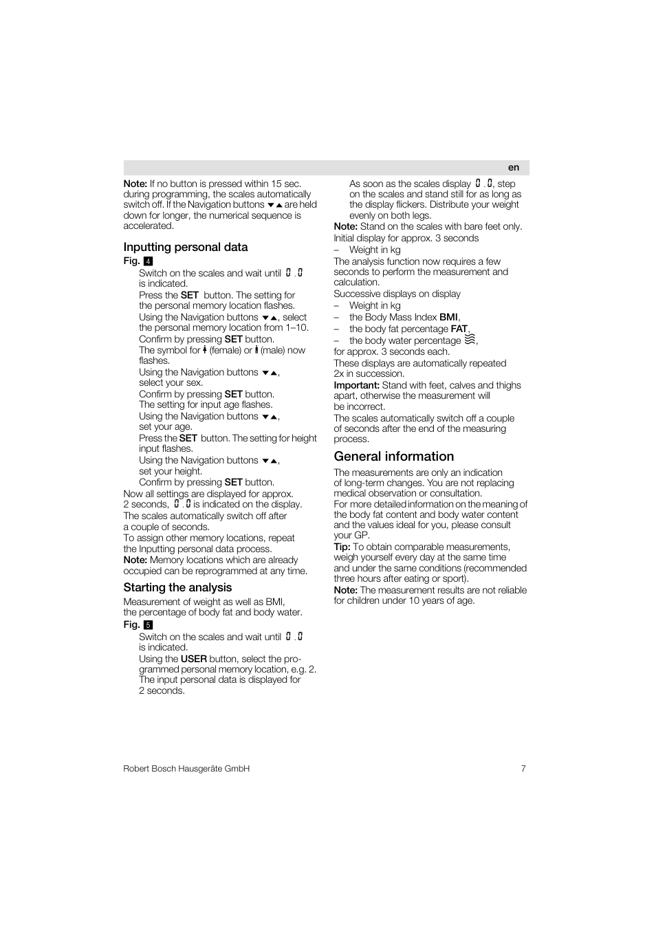 General information | Bosch PPW3320 Analysewaage elektronisch AxxenceSlimLine Analysis User Manual | Page 7 / 84