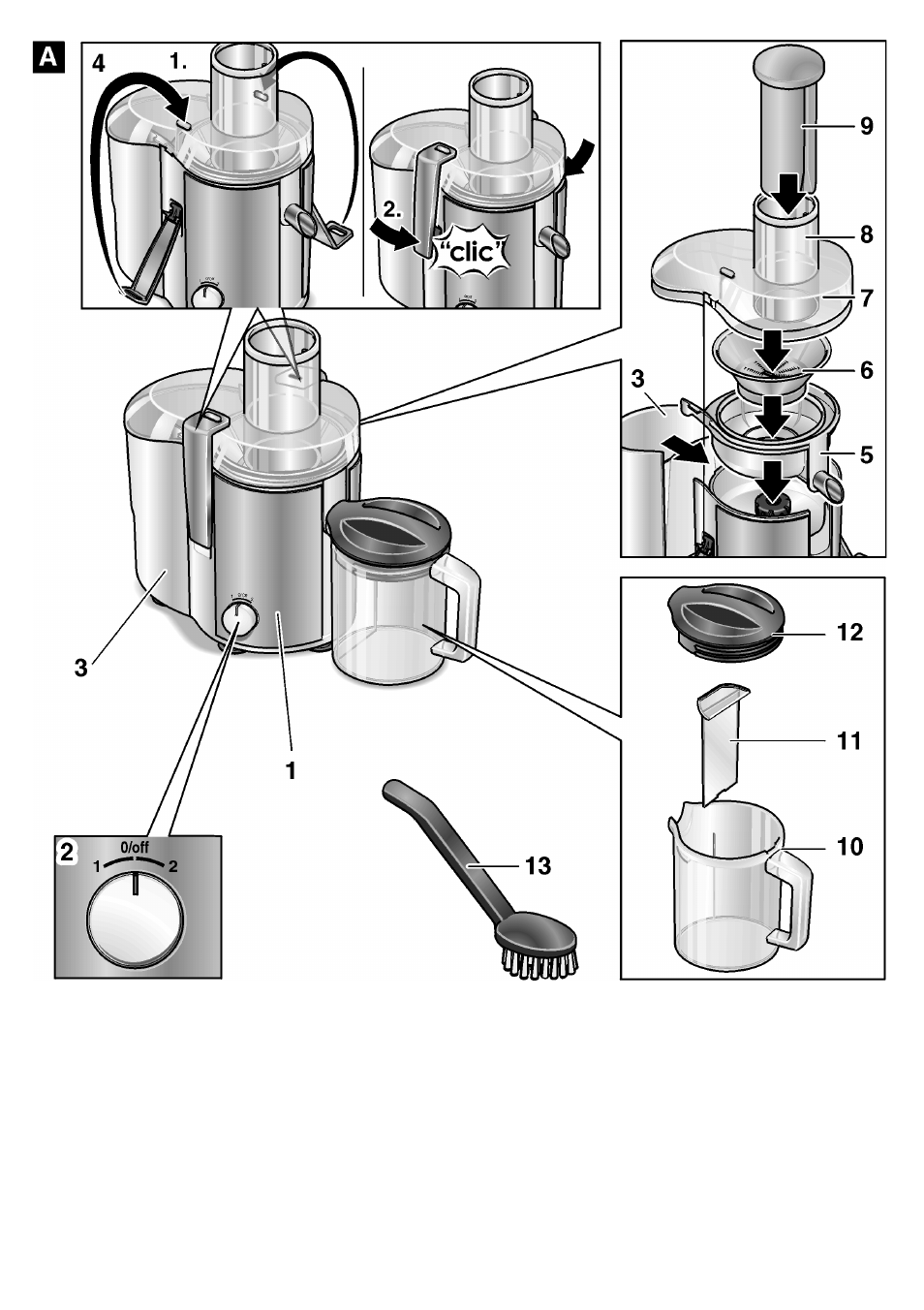 Bosch MES20A0 Entsafter weiß anthrazit User Manual | Page 69 / 71