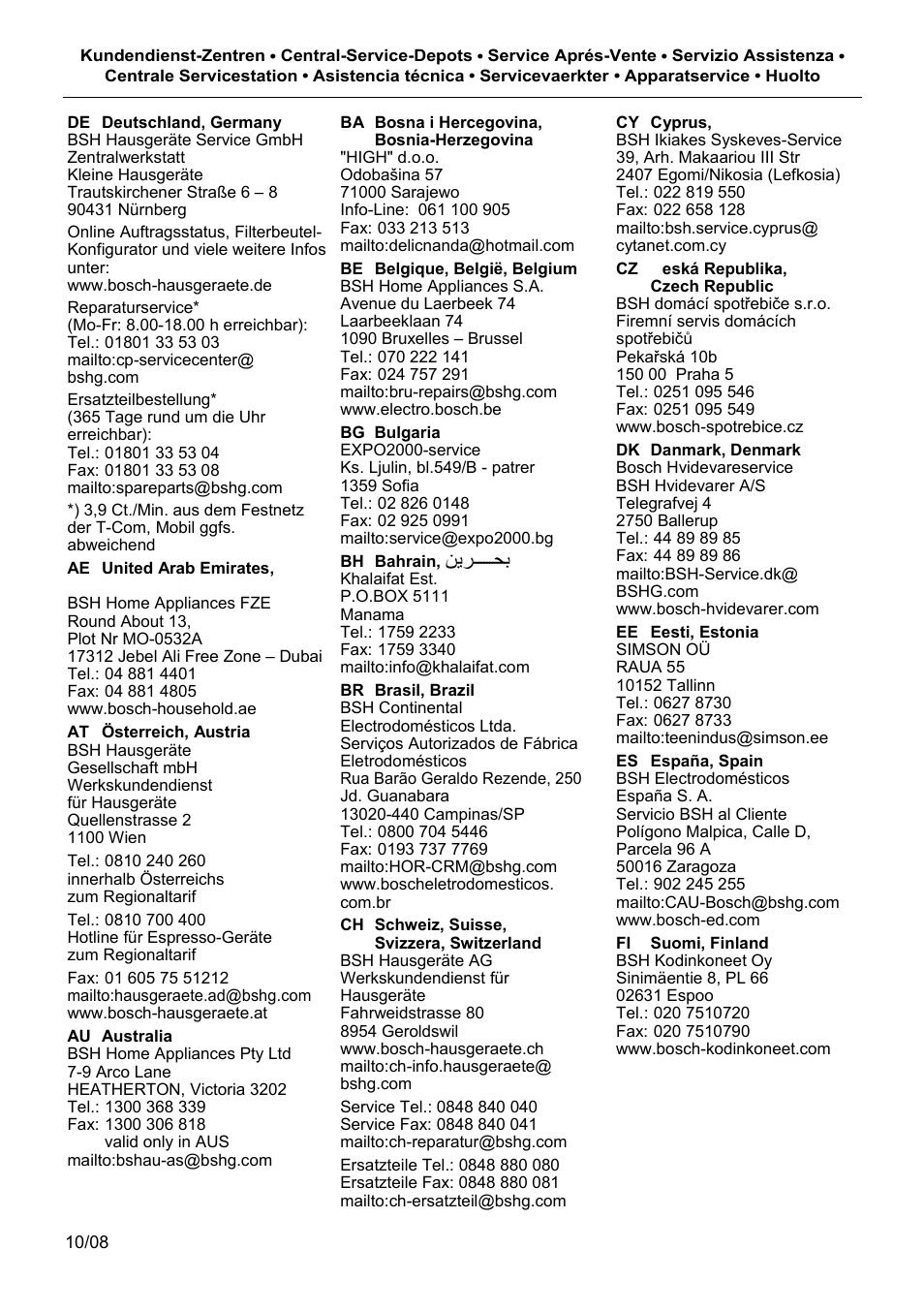 Bosch PHC2500 Lockenstab ProSalon Home User Manual | Page 51 / 54