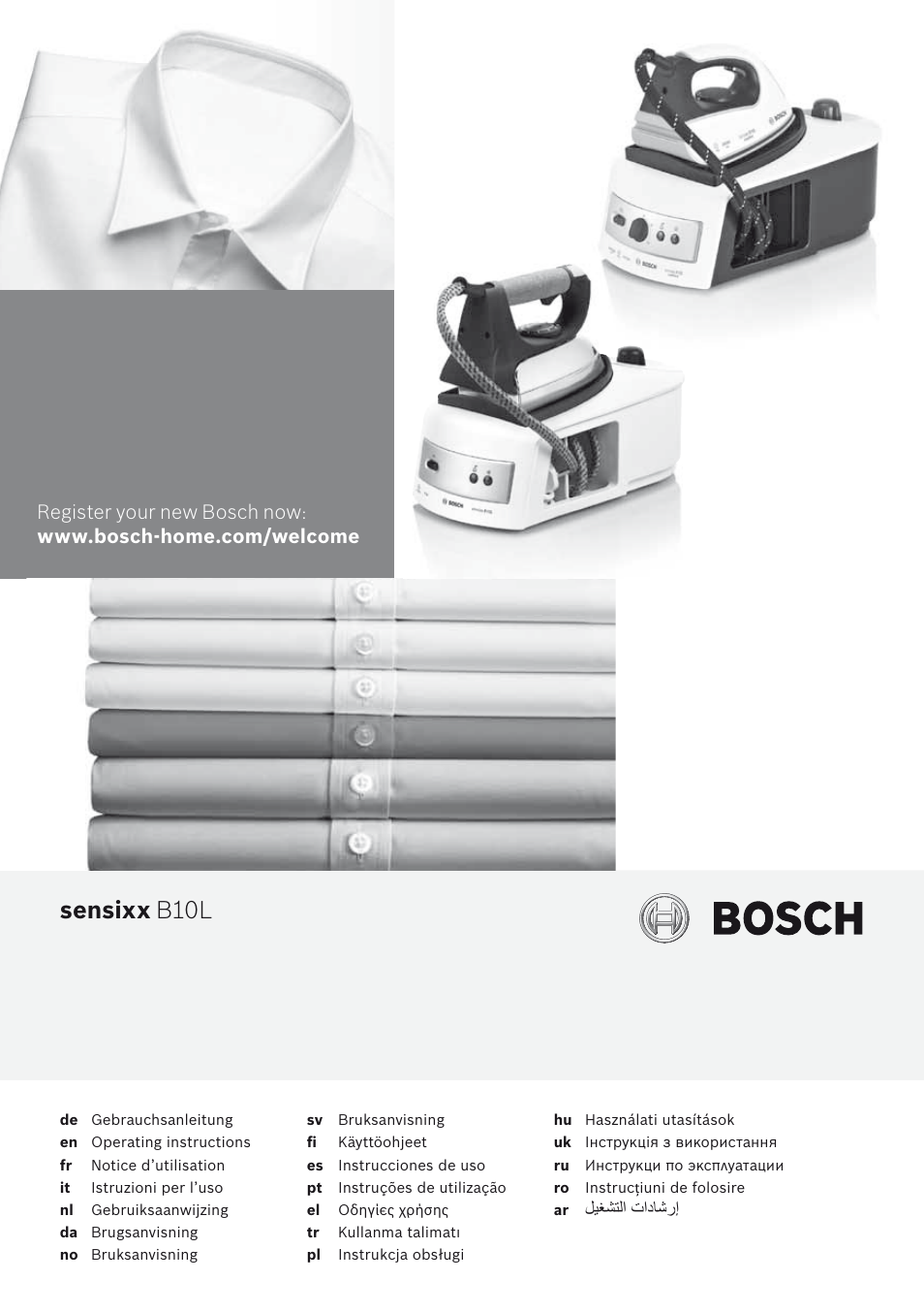 Bosch TDS1624000 weiß Flieder Dampfstation Sensixx B10L User Manual | 122 pages