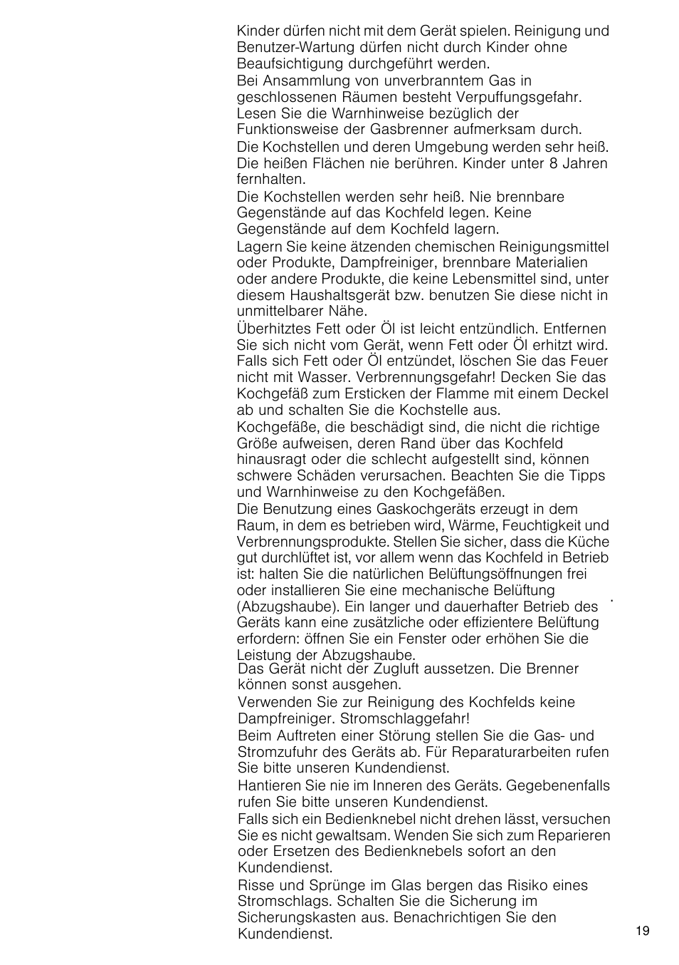 Bosch PRS926B70E Gas-Kochstelle Glaskeramik 90 cm User Manual | Page 20 / 106