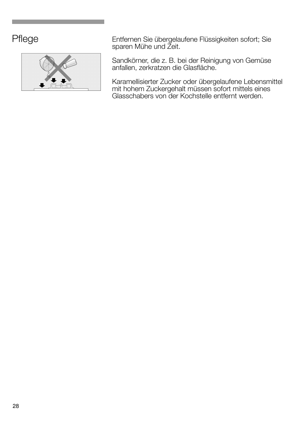 Pflege | Bosch PRS926B70E Gas-Kochstelle Glaskeramik 90 cm User Manual | Page 29 / 106