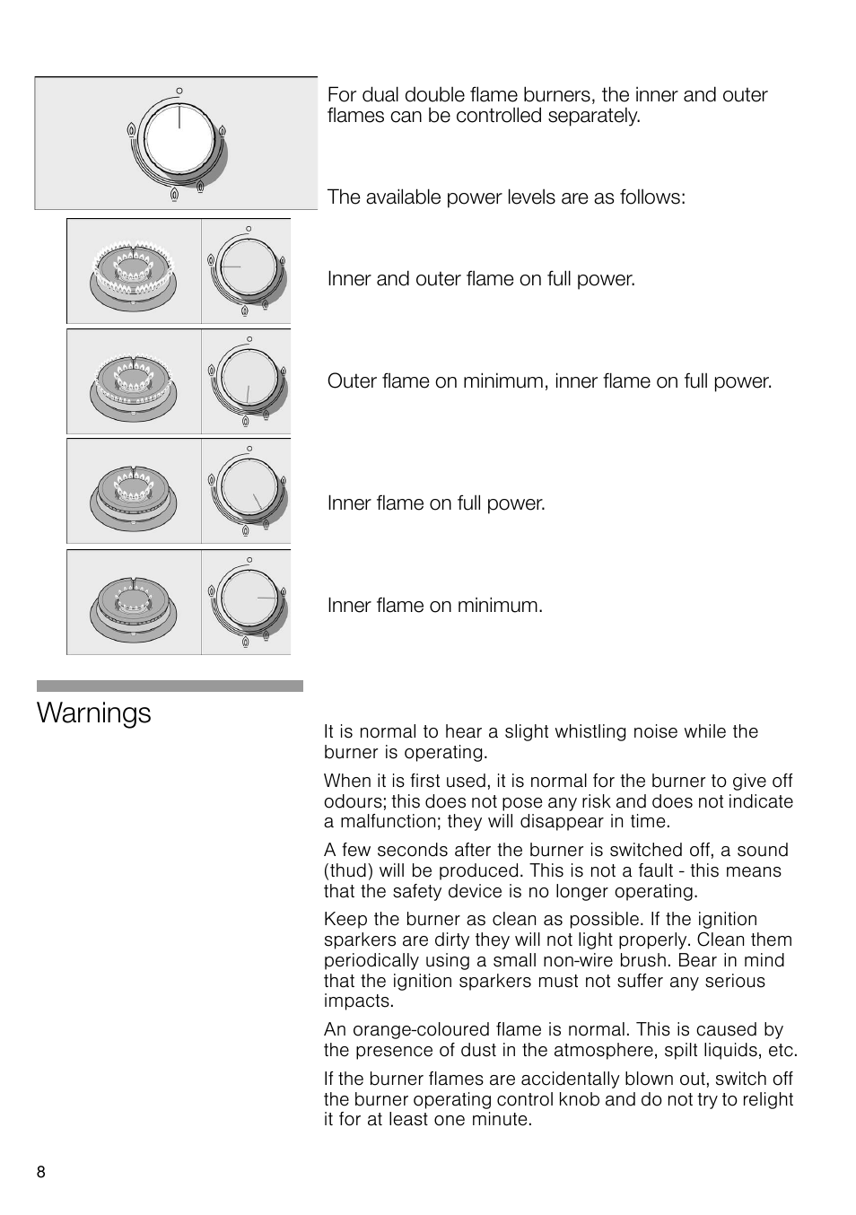 Warnings | Bosch PRS926B70E Gas-Kochstelle Glaskeramik 90 cm User Manual | Page 9 / 106