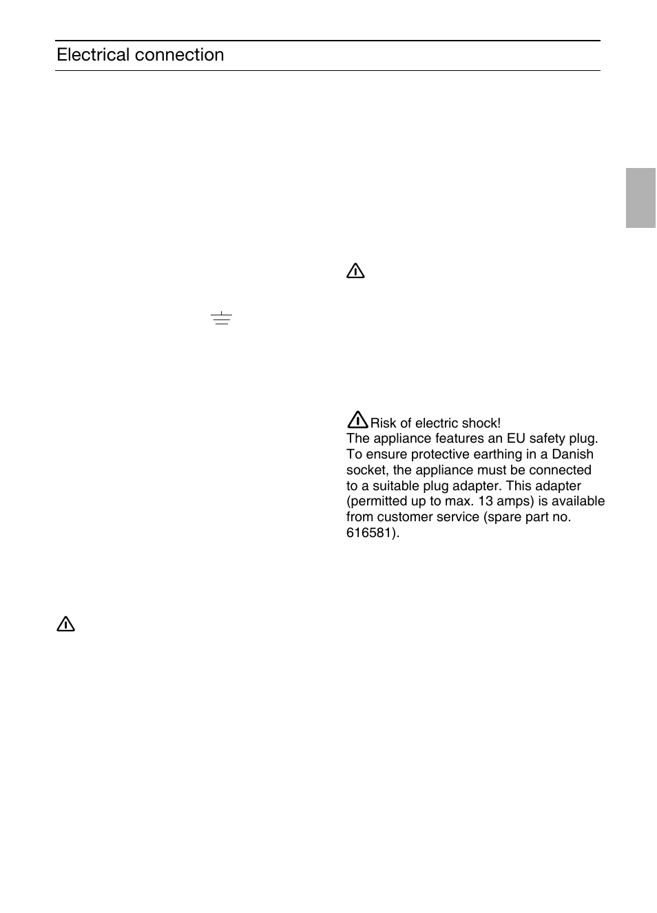 Electrical connection | Bosch DIC046750 Edelstahl Inselesse 40 cm User Manual | Page 11 / 80