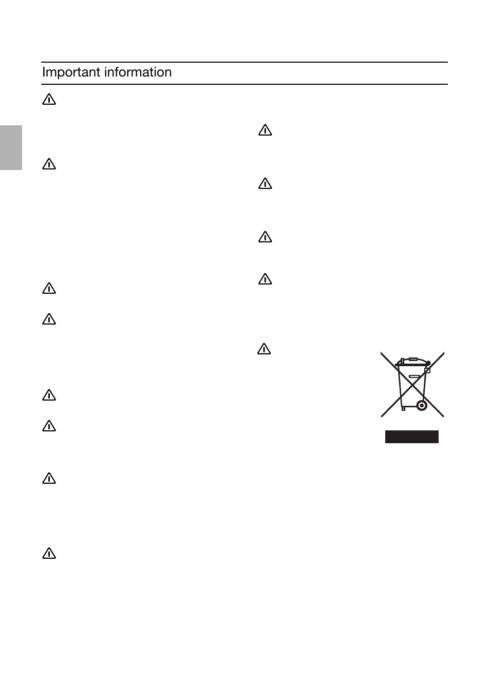 Important information | Bosch DIC046750 Edelstahl Inselesse 40 cm User Manual | Page 8 / 80