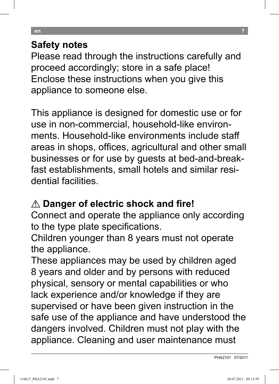 Bosch PHA2101 Warmluftstylingbürste StarShine CurlStyle User Manual | Page 9 / 97