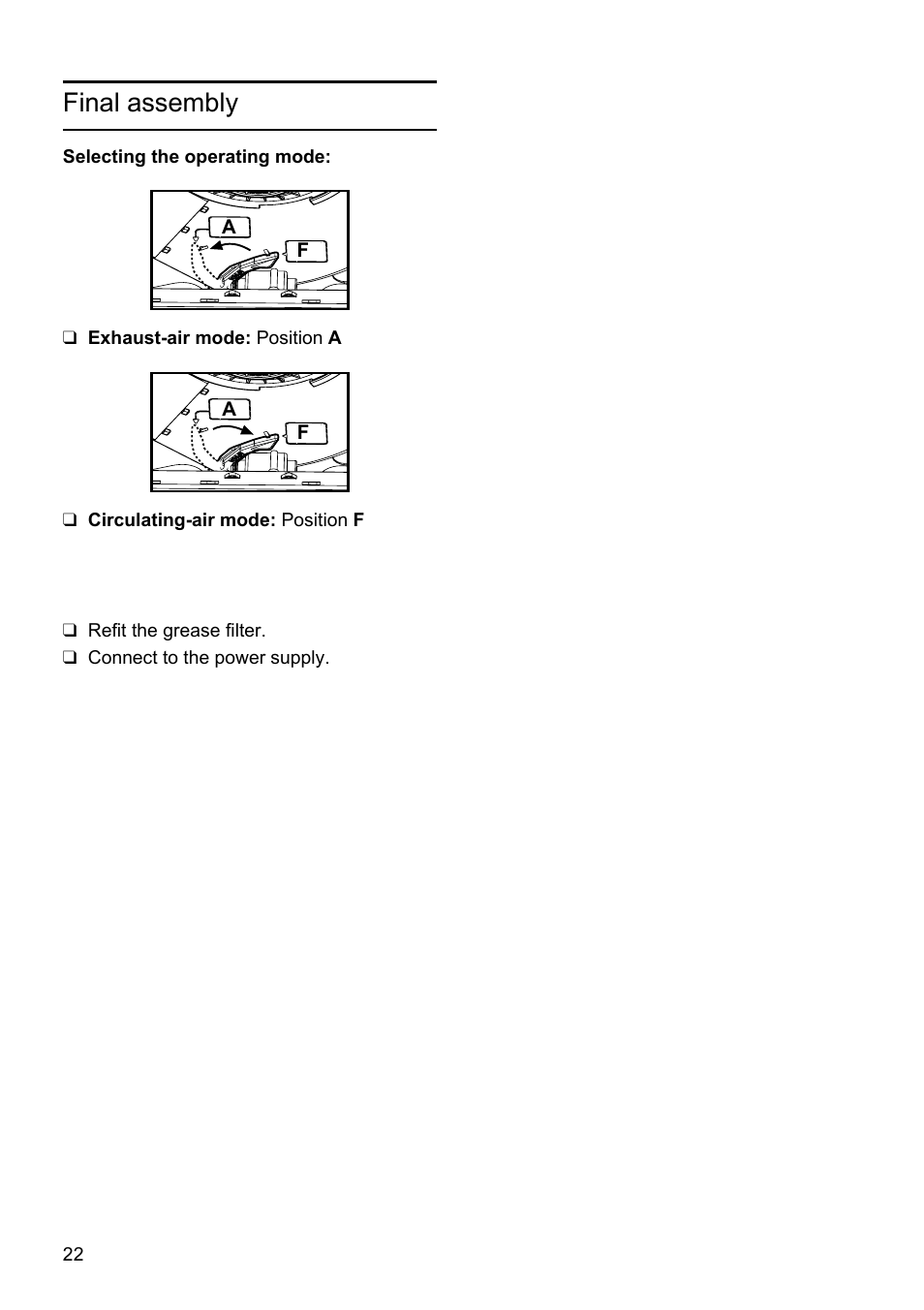 Final assembly | Bosch DHU665E Edelstahl Unterbauhaube 60 cm User Manual | Page 22 / 114