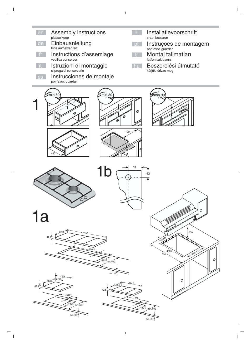 Bosch PCX345E Edelstahl Massekochplatten-Schaltermulde Domino User Manual | 16 pages