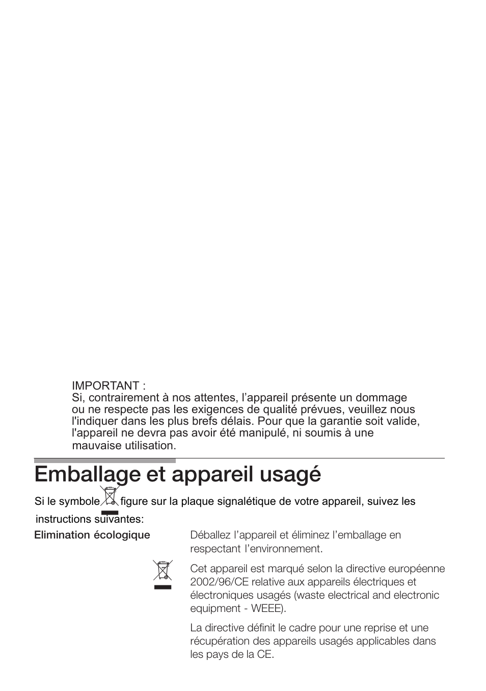 Emballage et appareil usagé | Bosch NNH615XEU Gas-Kochfeld Edelstahl 60 cm User Manual | Page 27 / 98