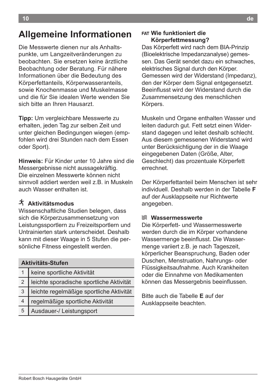 Allgemeine informationen | Bosch PPW7170 Analysewaage elektronisch AxxenceAnalysis Graphic User Manual | Page 10 / 137