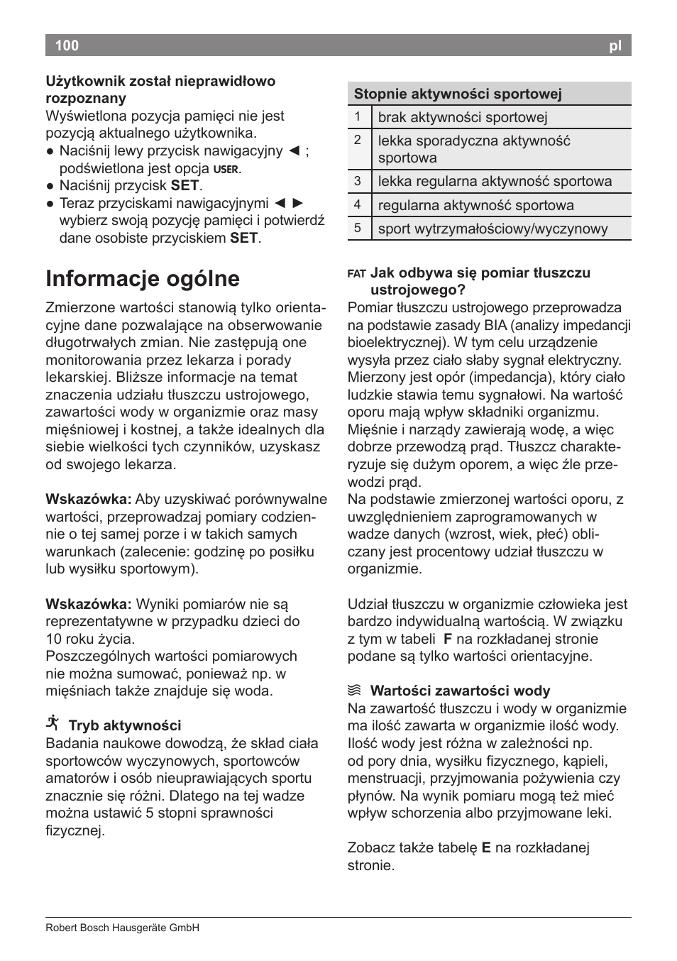 Informacje ogólne | Bosch PPW7170 Analysewaage elektronisch AxxenceAnalysis Graphic User Manual | Page 100 / 137