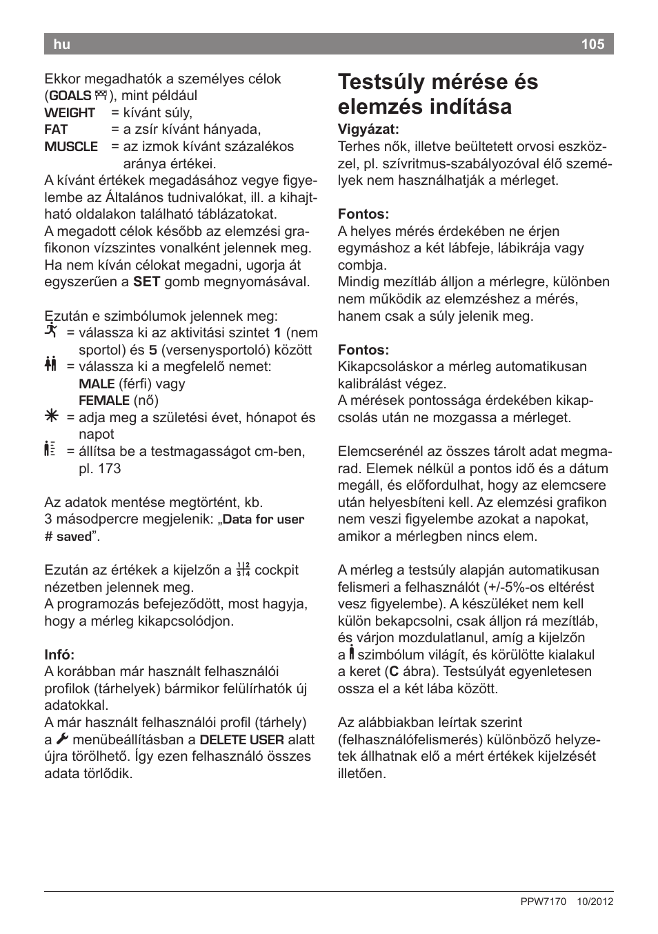 Testsúly mérése és elemzés indítása | Bosch PPW7170 Analysewaage elektronisch AxxenceAnalysis Graphic User Manual | Page 105 / 137