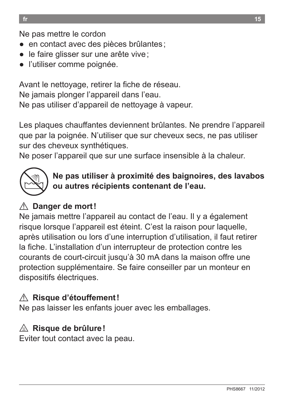 Bosch PHS8667 Haarglätter ProSalon SensorProtection User Manual | Page 19 / 134
