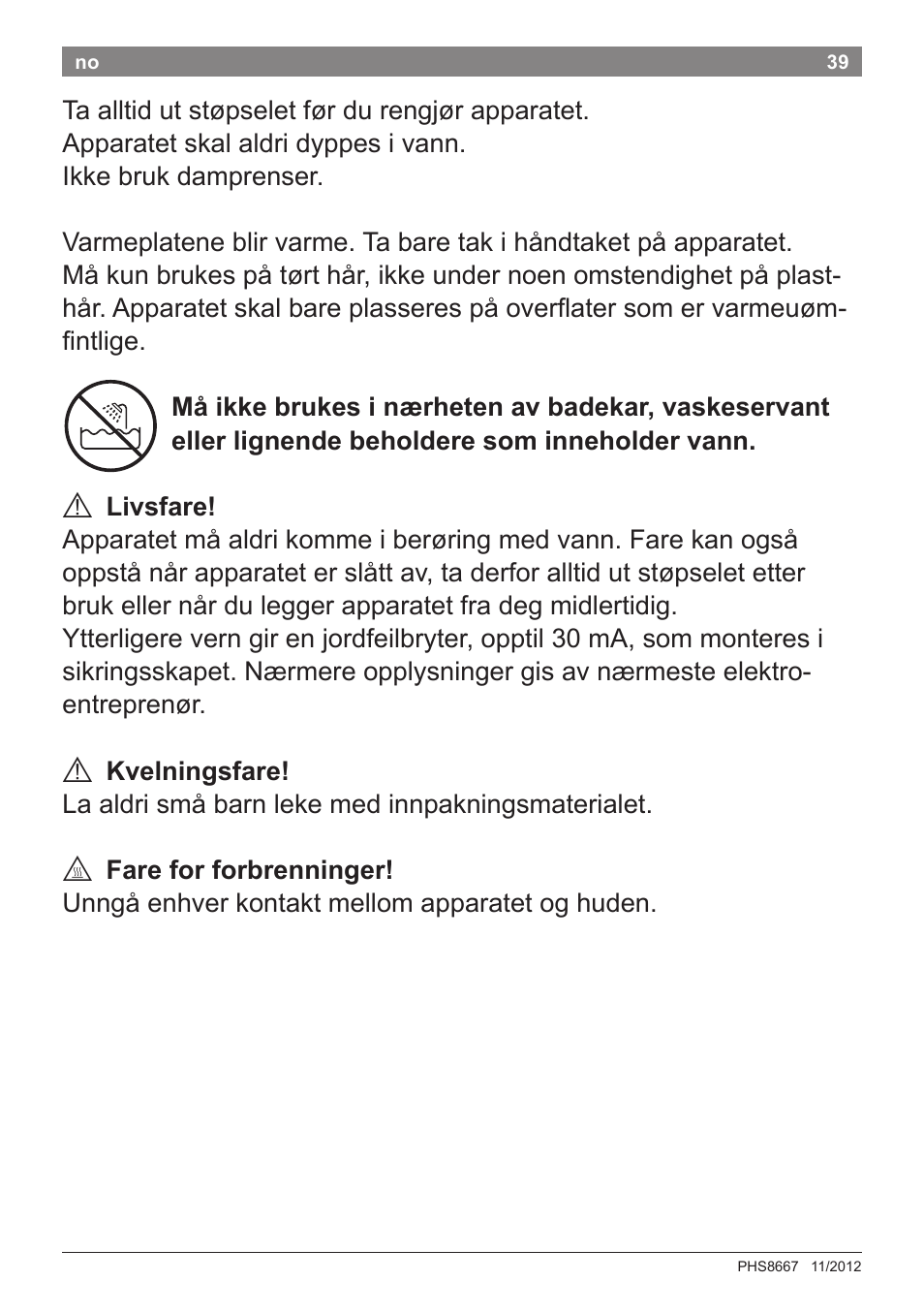 Bosch PHS8667 Haarglätter ProSalon SensorProtection User Manual | Page 43 / 134