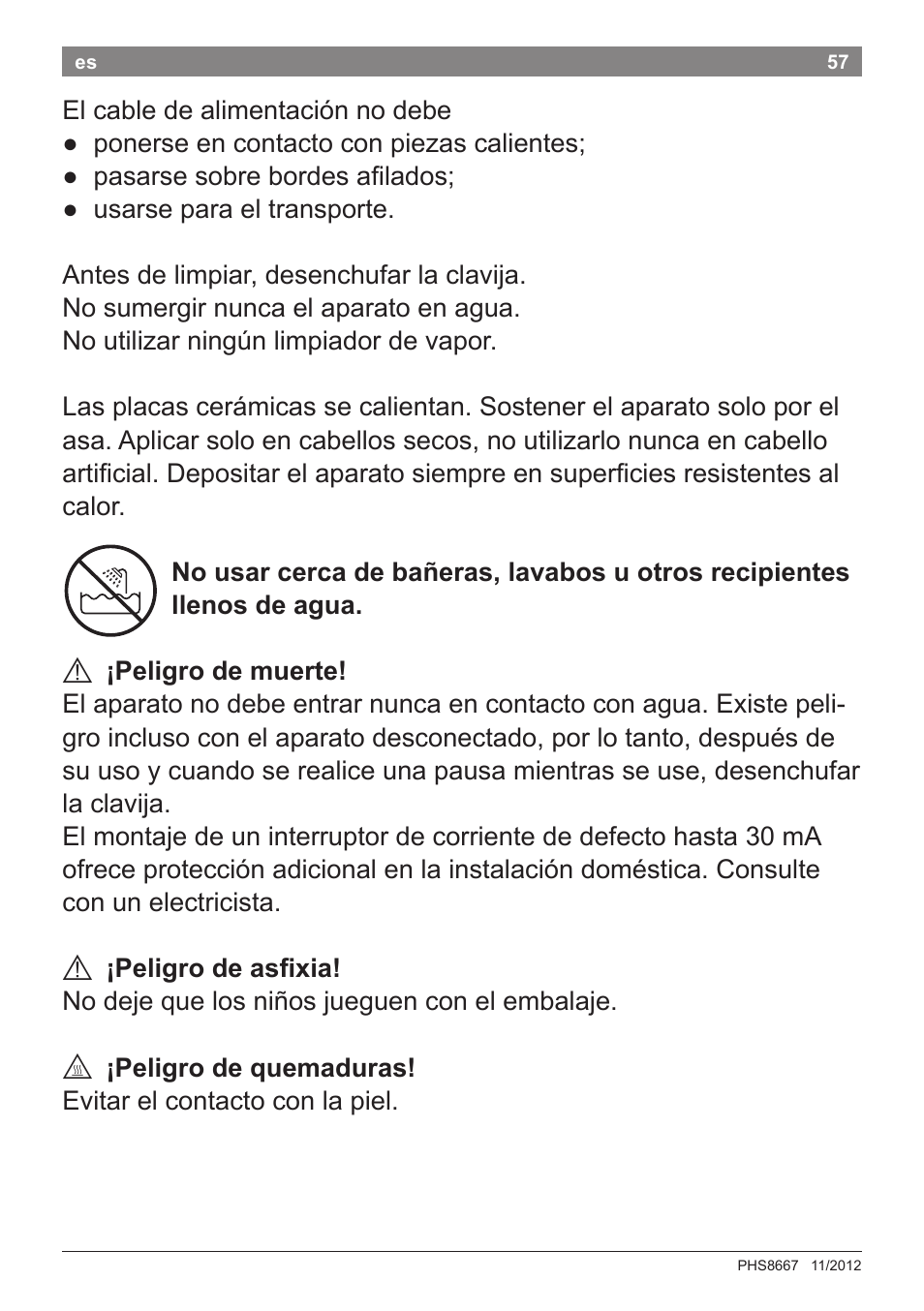 Bosch PHS8667 Haarglätter ProSalon SensorProtection User Manual | Page 61 / 134