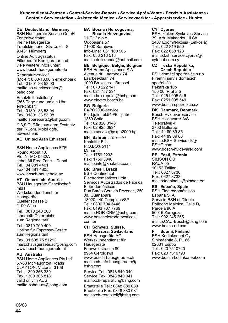 Bosch PHA2662 Warmluftstylingbürste volume curl User Manual | Page 46 / 50