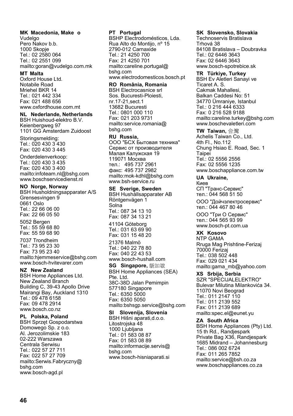 Bosch PHA2662 Warmluftstylingbürste volume curl User Manual | Page 48 / 50