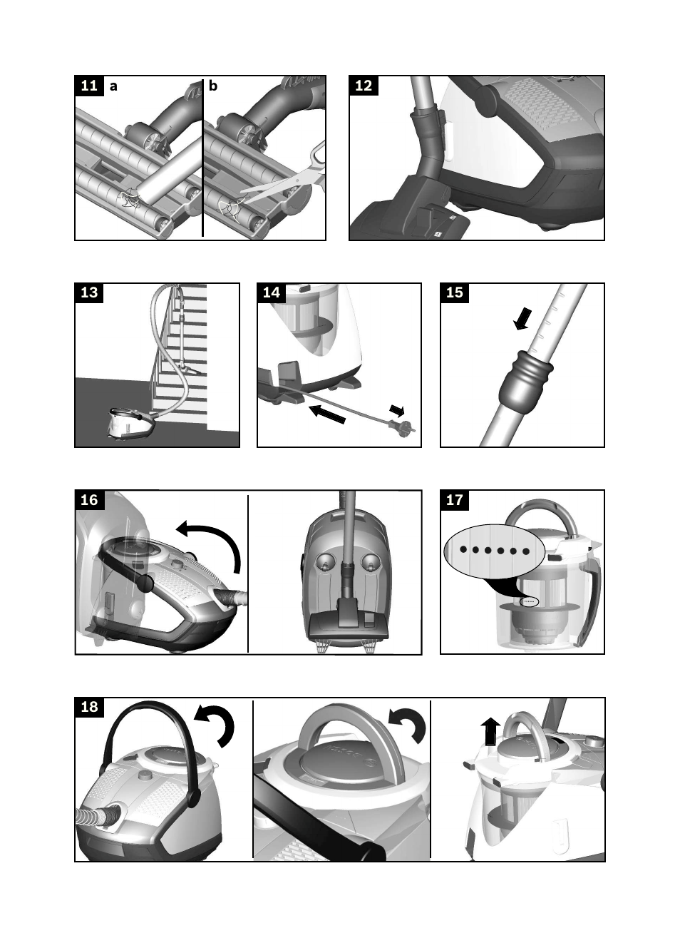 Bosch Roxx´x HomeProfessional Beutelloser Bodenstaubsauger BGS6PRO2 titanium User Manual | Page 115 / 117