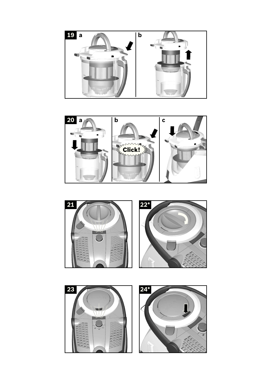 Bosch Roxx´x HomeProfessional Beutelloser Bodenstaubsauger BGS6PRO2 titanium User Manual | Page 116 / 117