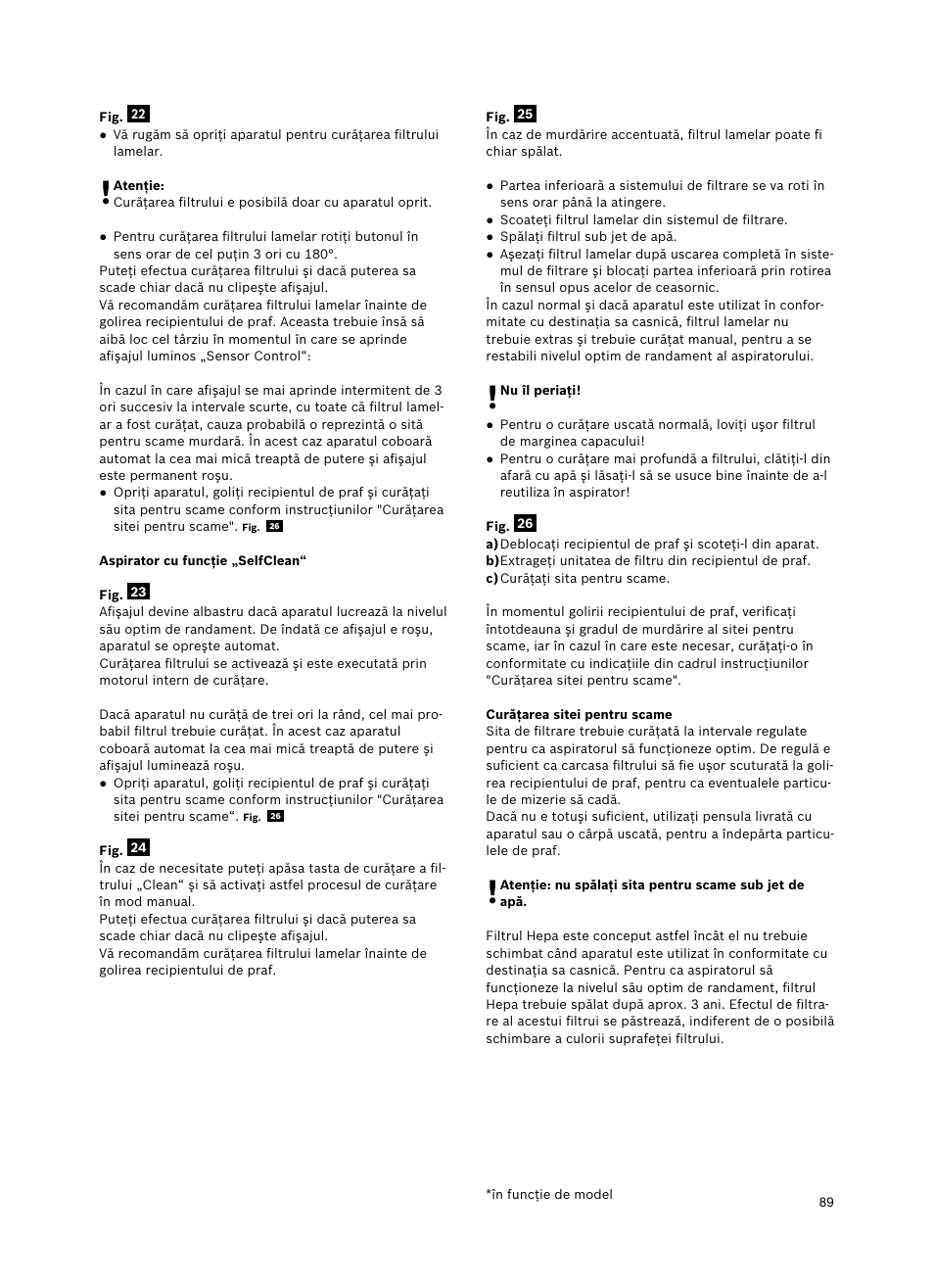 Bosch Roxx´x HomeProfessional Beutelloser Bodenstaubsauger BGS6PRO2 titanium User Manual | Page 89 / 117