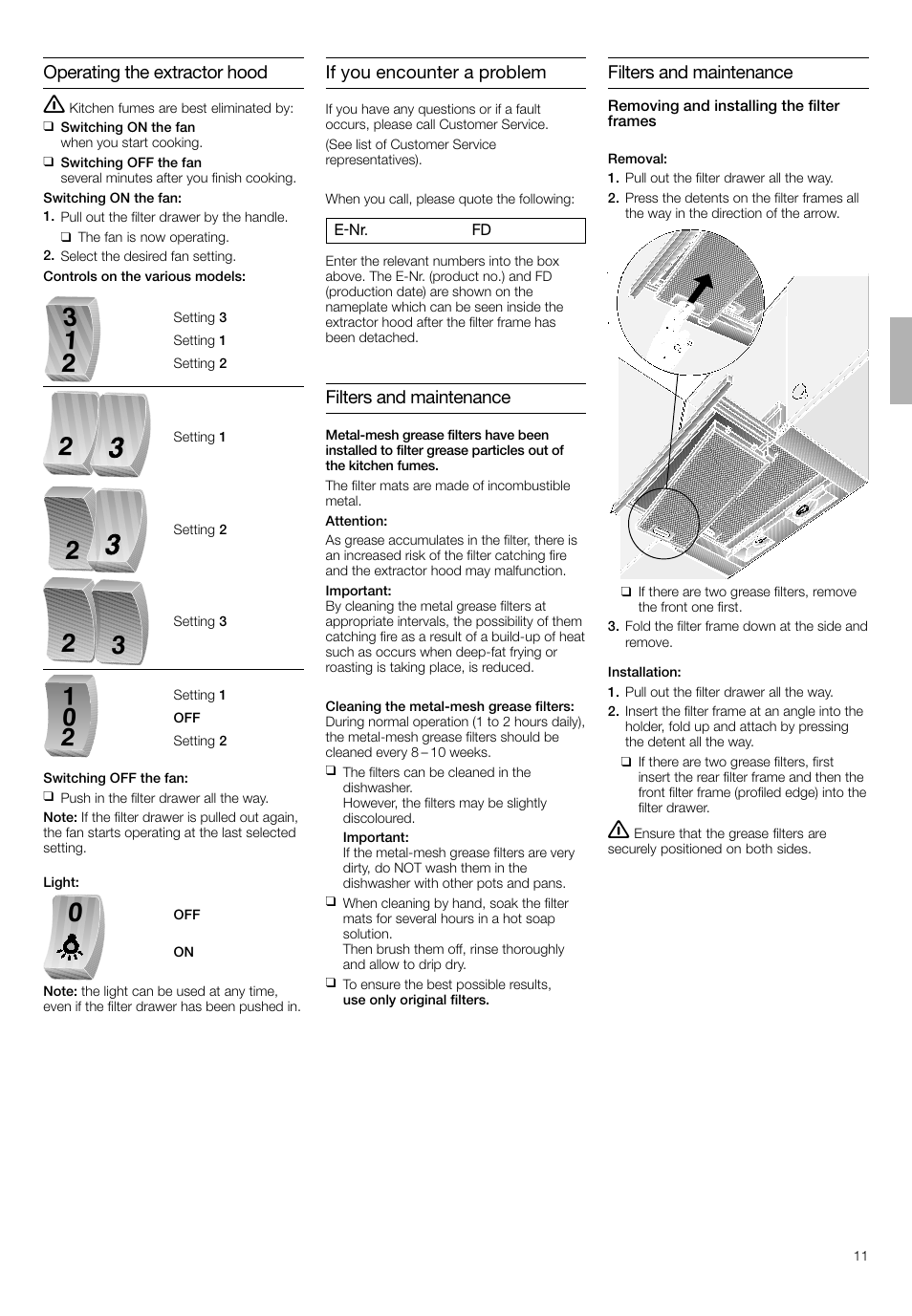 Bosch DHI645H grau-metallic Flachschirmhaube 60 cm User Manual | Page 11 / 40