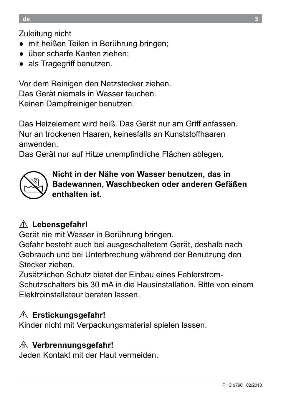 Bosch PHC9790 Lockenstab ProSalon Big Hair User Manual | Page 5 / 108