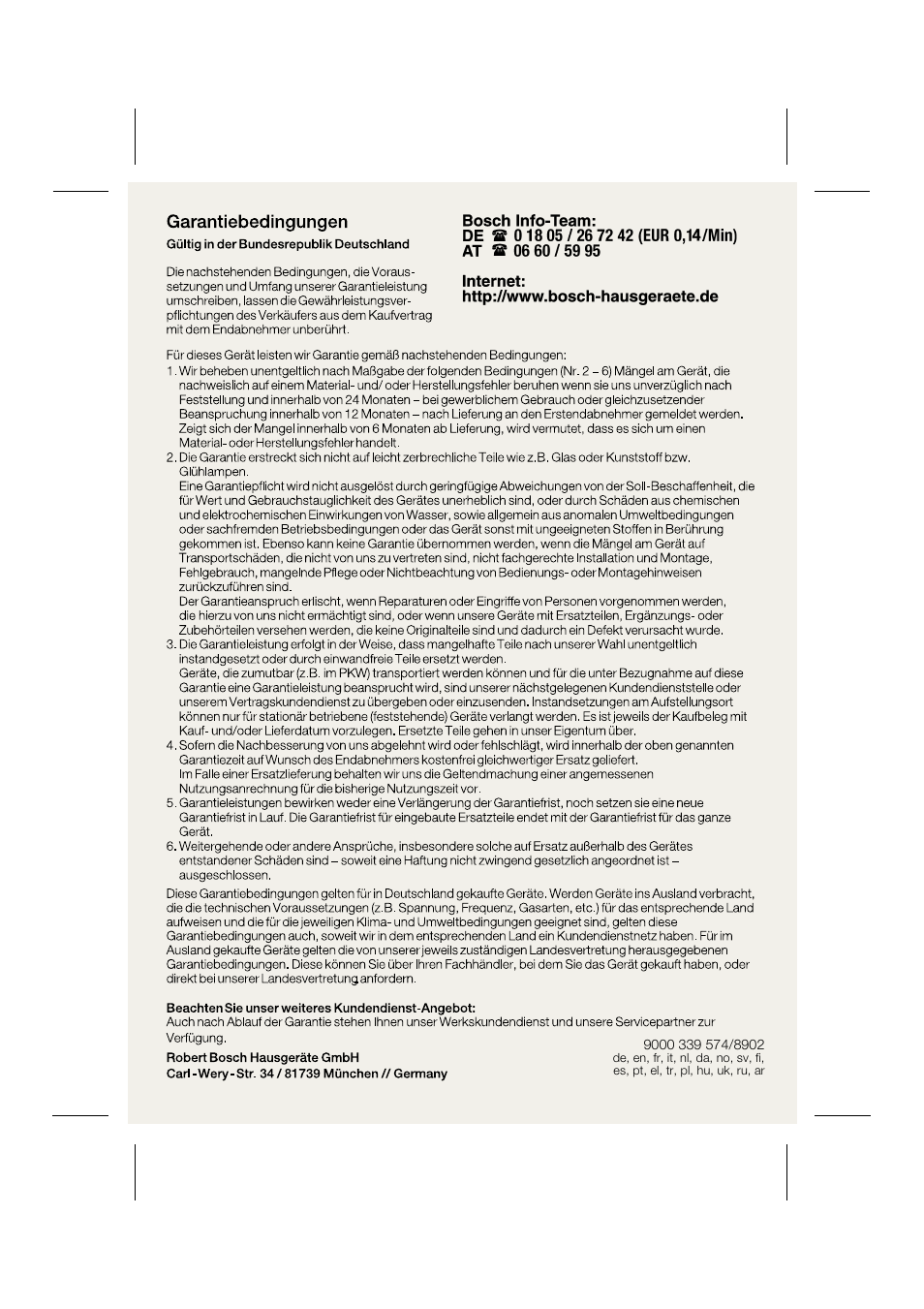 Bosch PHD7967 Haartrockner FancyTouch User Manual | Page 47 / 47