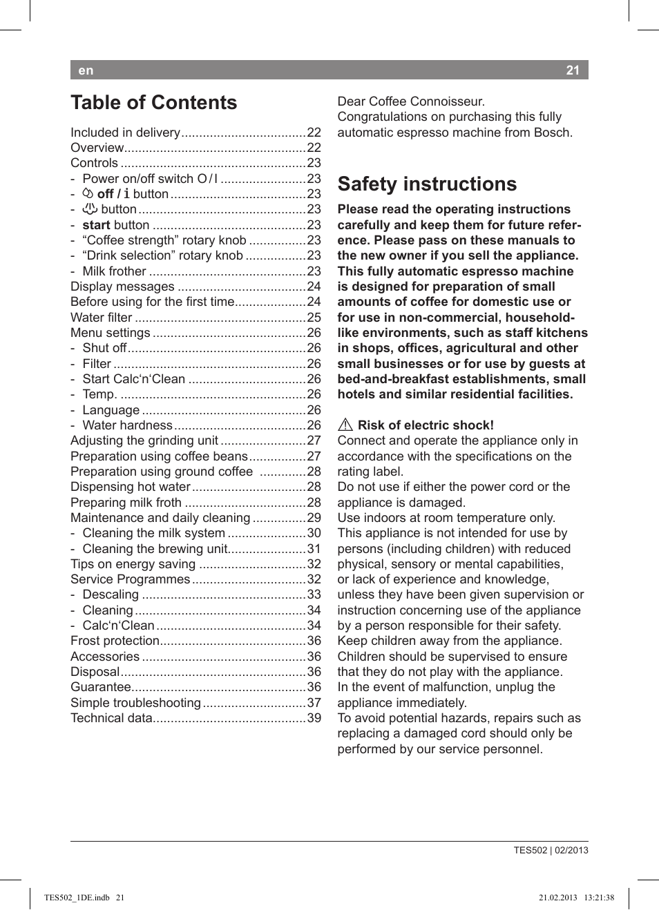 Bosch TES50251DE VeroCafe Kaffeevollautomat silber User Manual | Page 25 / 88