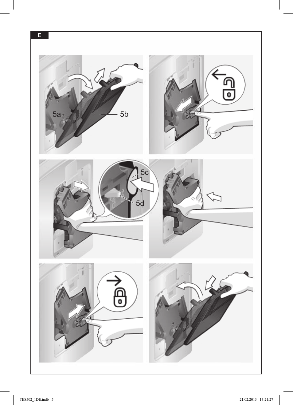 5b 5d 5c 5a | Bosch TES50251DE VeroCafe Kaffeevollautomat silber User Manual | Page 5 / 88