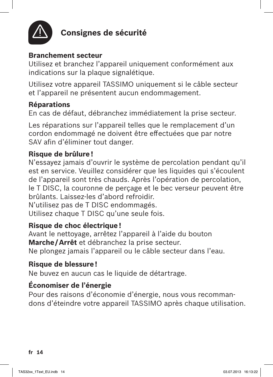 Bosch Multigetränkesystem TAS3203 Autumn Red User Manual | Page 16 / 66