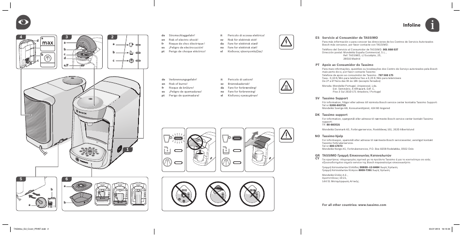 Infoline | Bosch Multigetränkesystem TAS3203 Autumn Red User Manual | Page 2 / 66