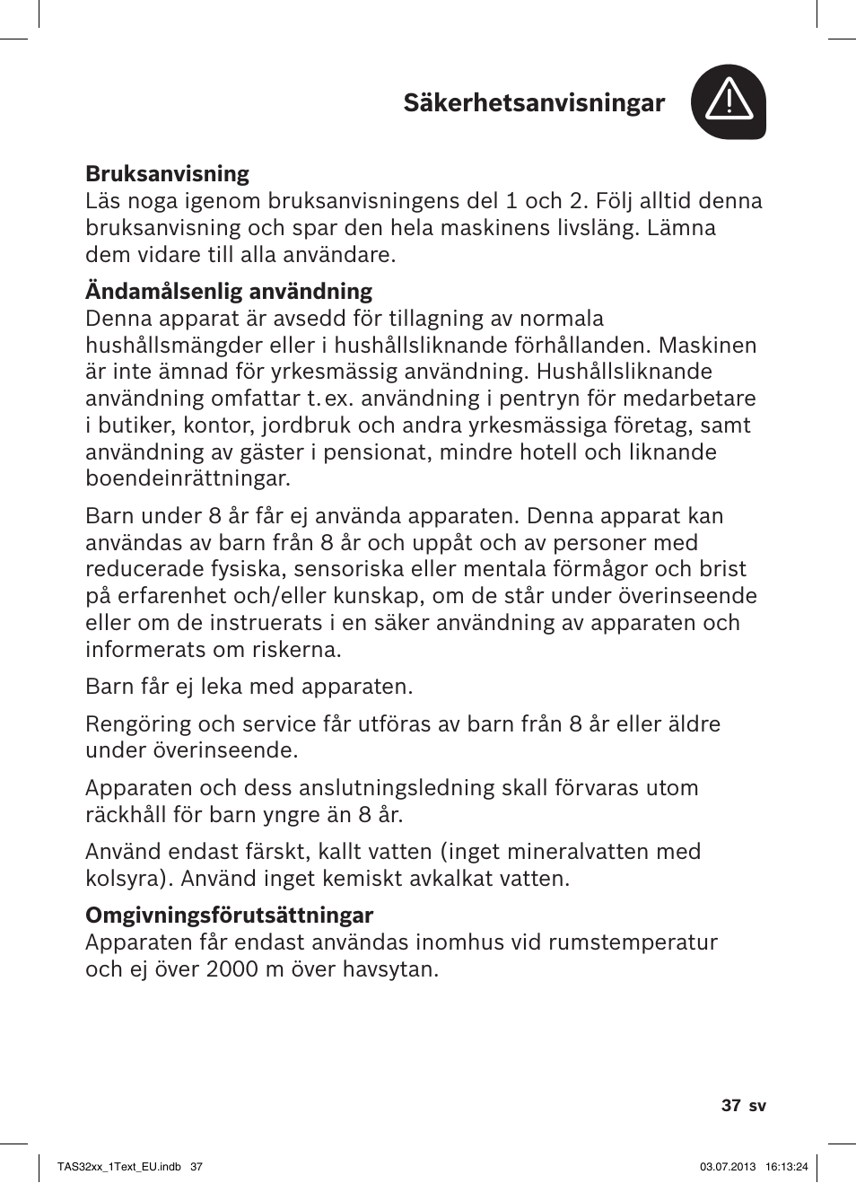 Bosch Multigetränkesystem TAS3203 Autumn Red User Manual | Page 39 / 66