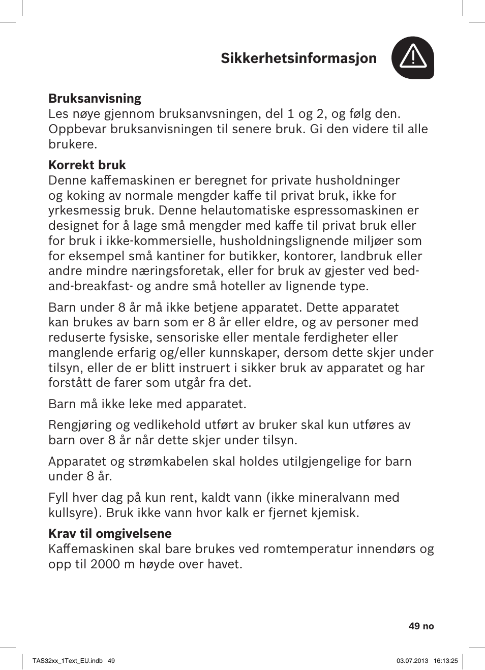 Bosch Multigetränkesystem TAS3203 Autumn Red User Manual | Page 51 / 66