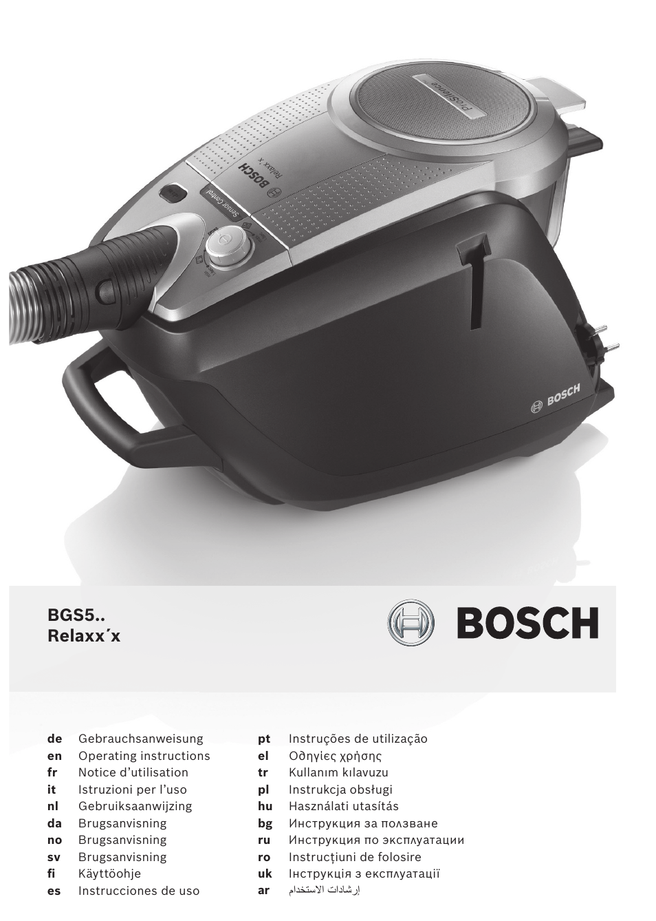 Bosch Relaxxx ProSilence66 Beutelloser Bodenstaubsauger BGS5SIL66A schwarz User Manual | 142 pages