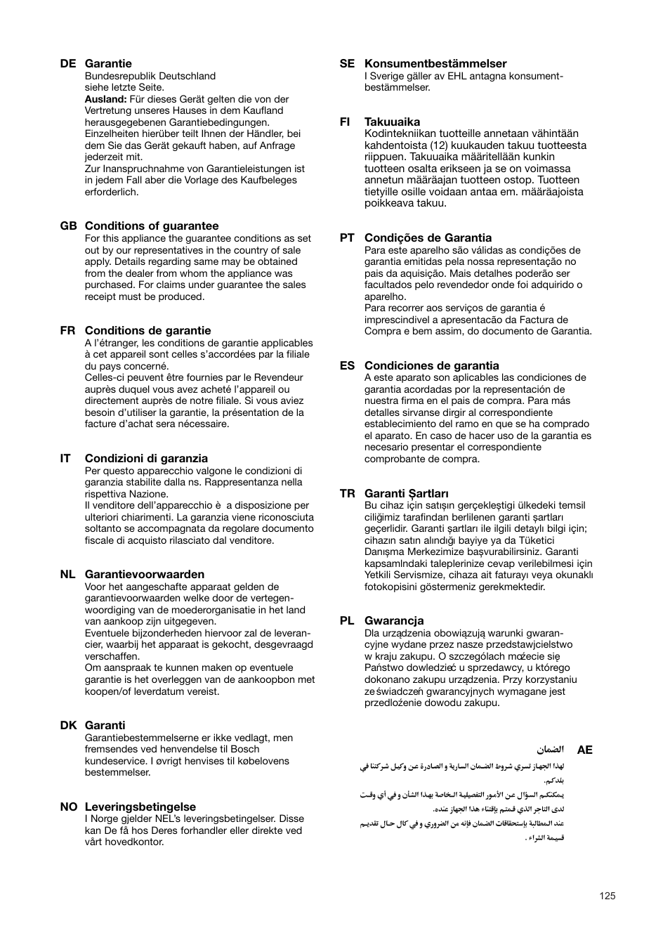 Bosch Relaxxx ProSilence66 Beutelloser Bodenstaubsauger BGS5SIL66A schwarz User Manual | Page 126 / 142