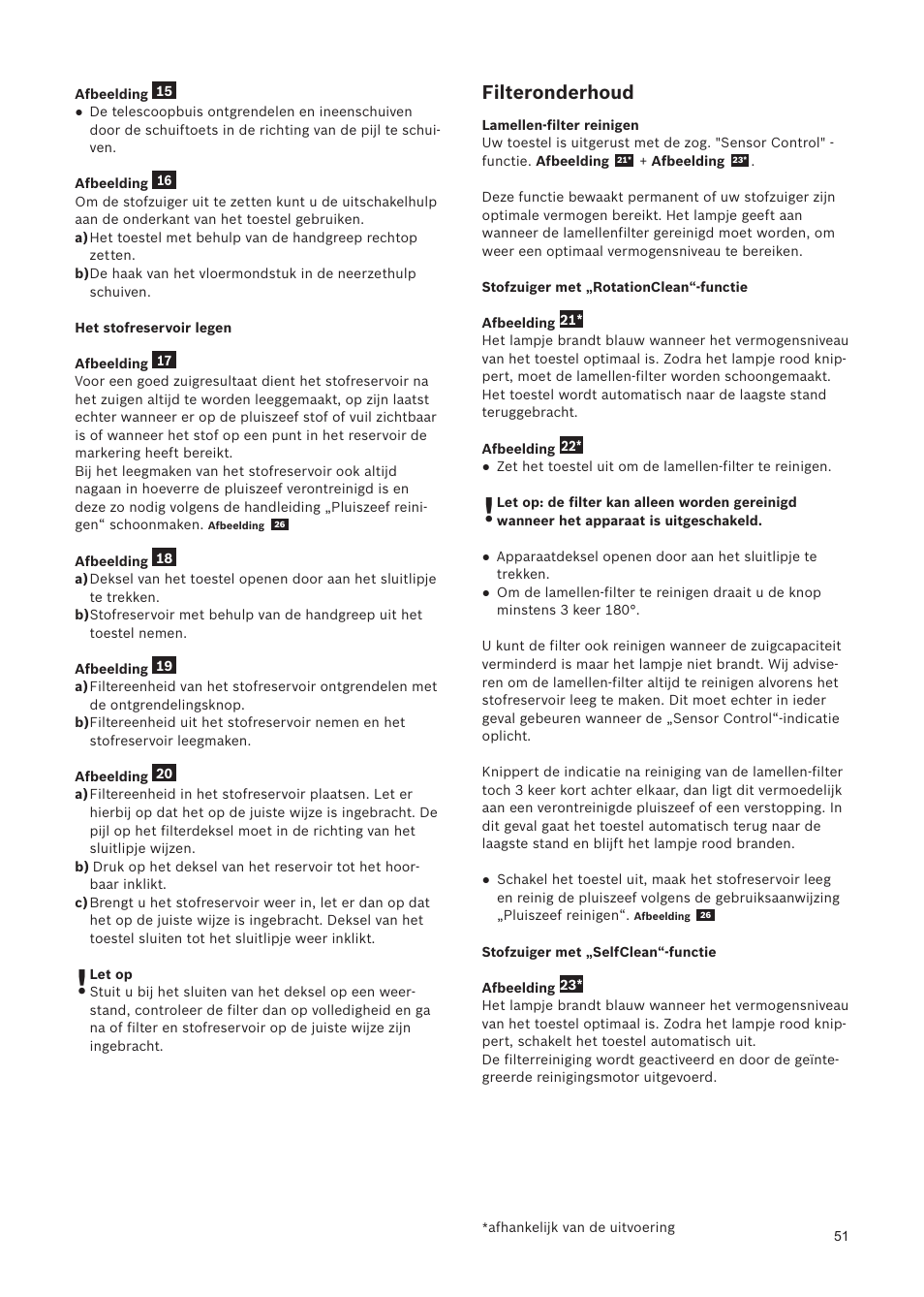 Filteronderhoud | Bosch Relaxxx ProSilence66 Beutelloser Bodenstaubsauger BGS5SIL66A schwarz User Manual | Page 52 / 142