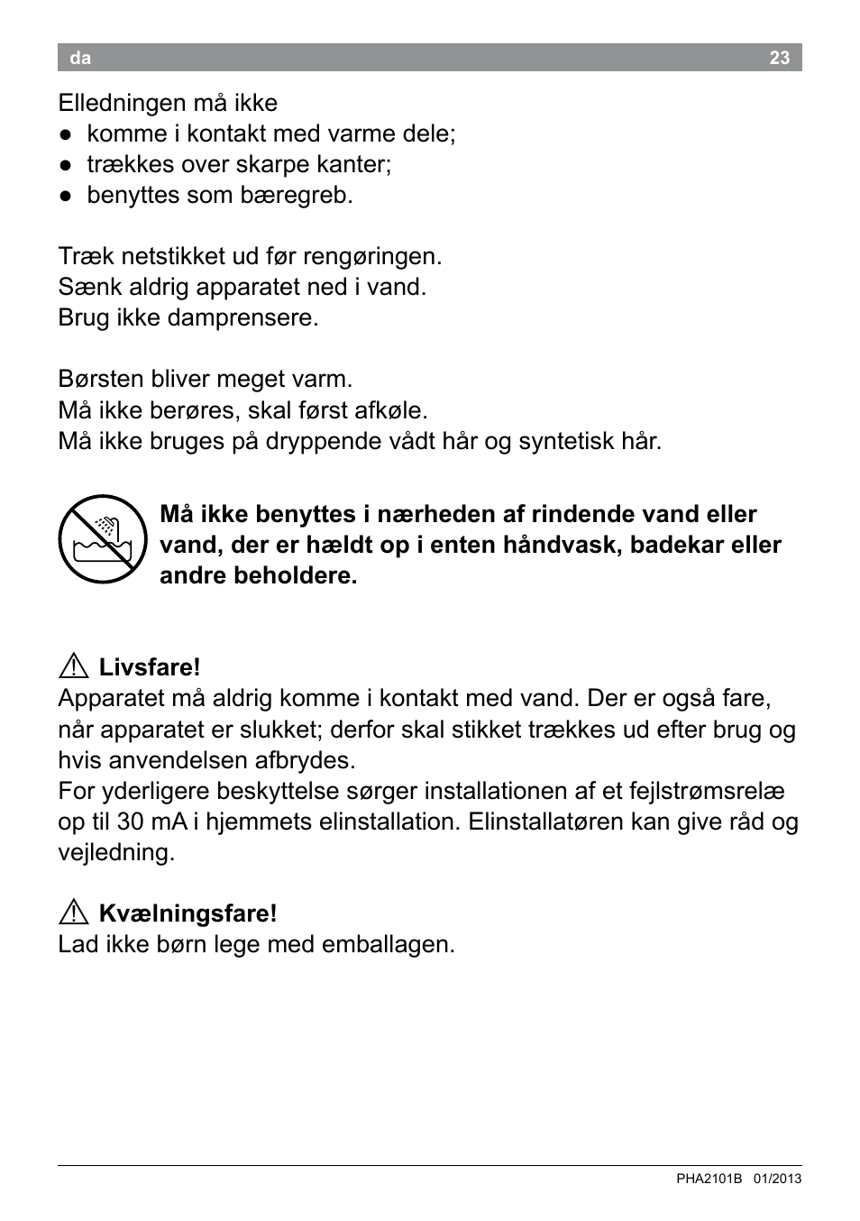 Bosch PHA2101 Warmluftstylingbürste StarShine CurlStyle User Manual | Page 25 / 87