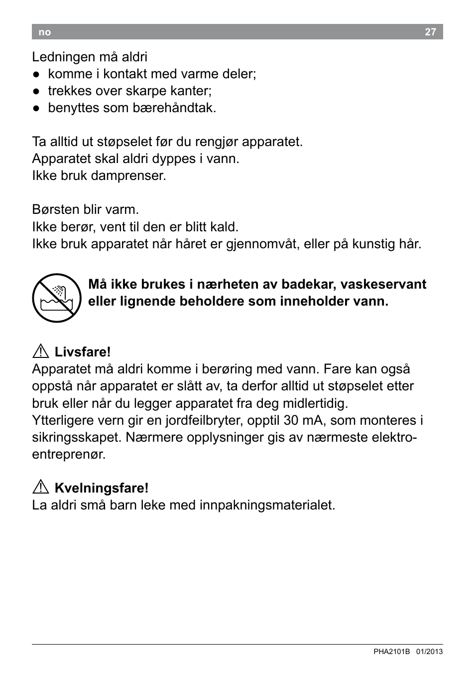 Bosch PHA2101 Warmluftstylingbürste StarShine CurlStyle User Manual | Page 29 / 87