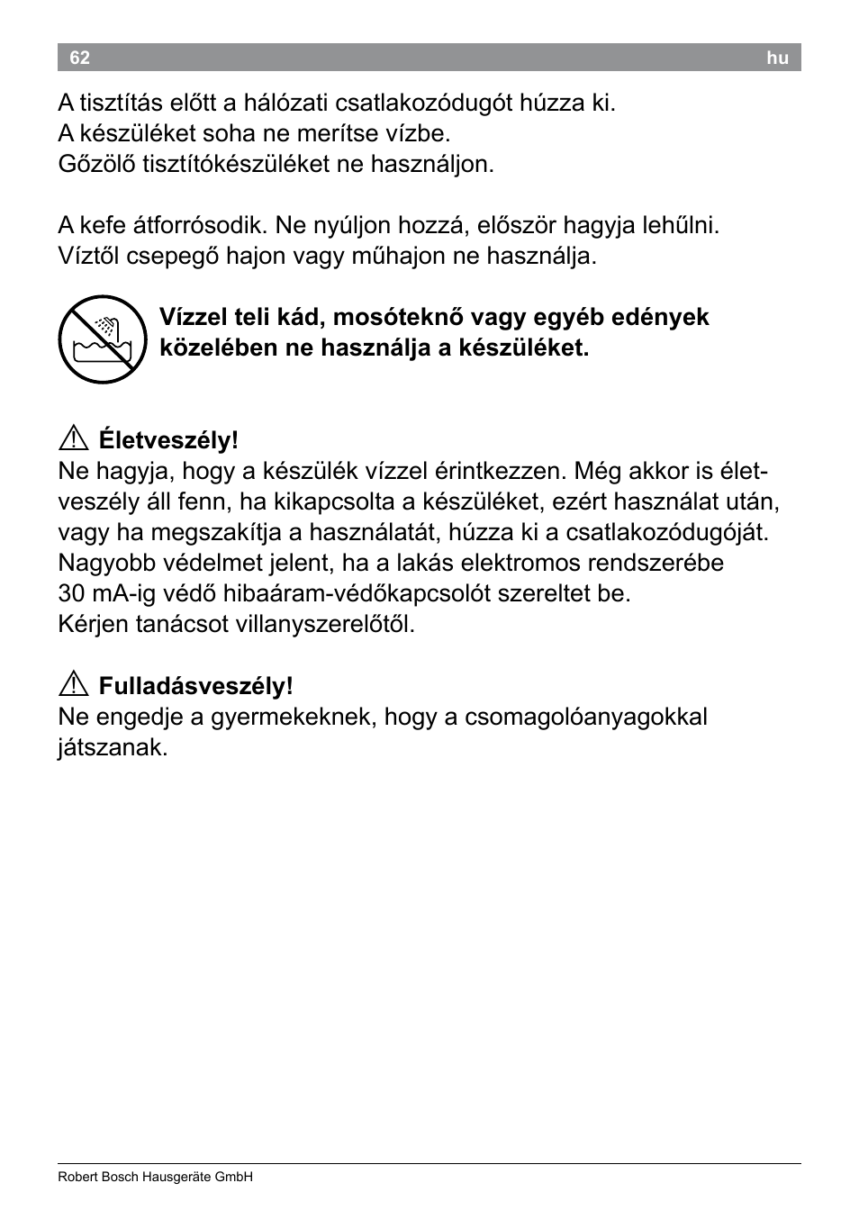 Bosch PHA2101 Warmluftstylingbürste StarShine CurlStyle User Manual | Page 64 / 87