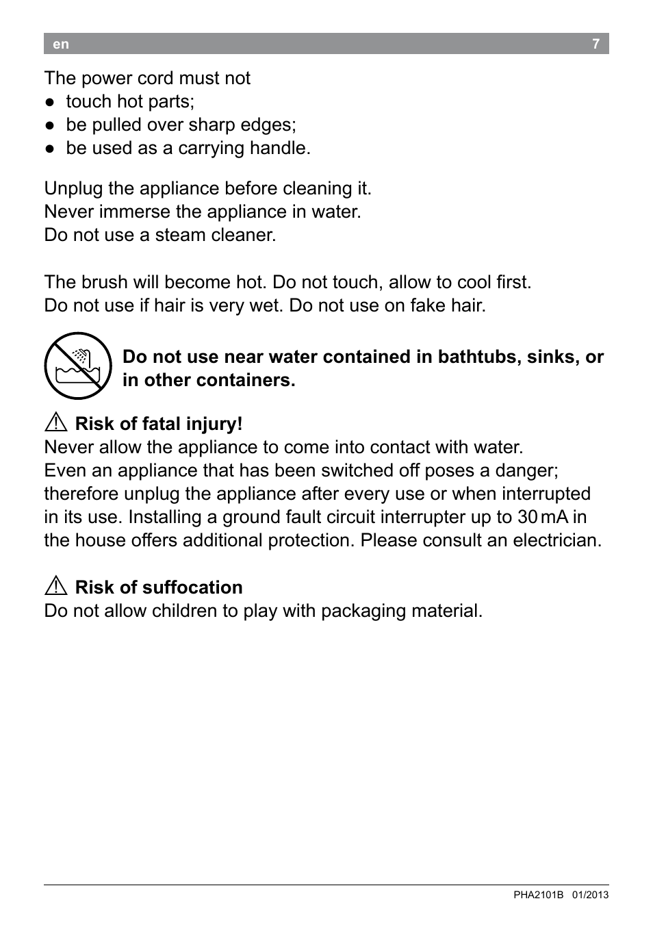 Bosch PHA2101 Warmluftstylingbürste StarShine CurlStyle User Manual | Page 9 / 87