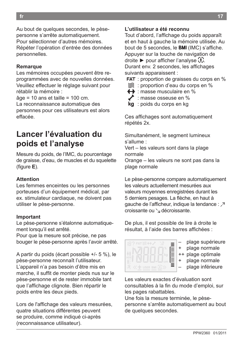 Lancer l’évaluation du poids et l’analyse | Bosch PPW2360 Analysewaage elektronisch AxxenceAnalysis Graphic User Manual | Page 21 / 130
