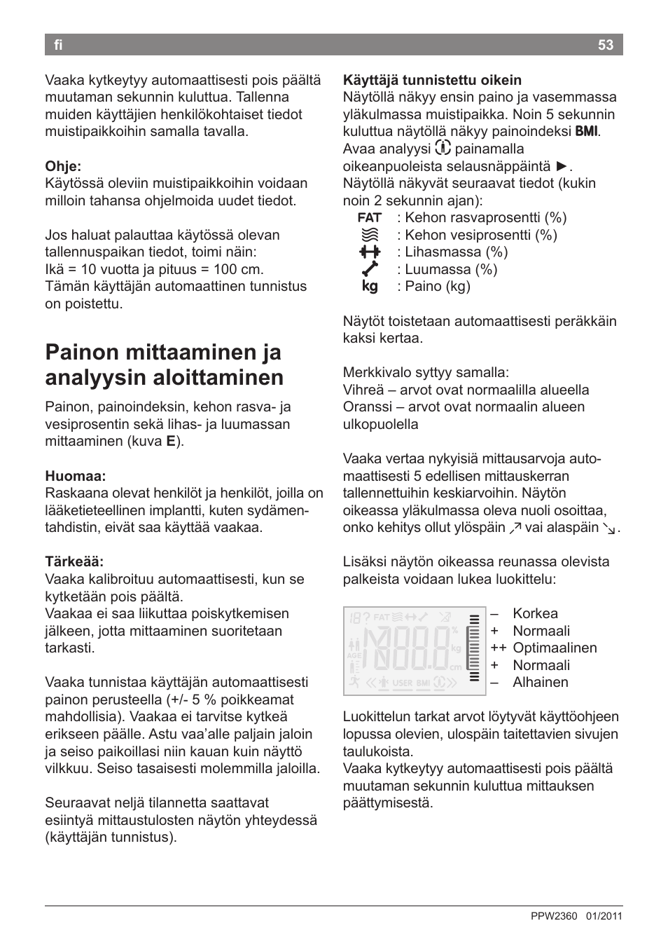 Painon mittaaminen ja analyysin aloittaminen | Bosch PPW2360 Analysewaage elektronisch AxxenceAnalysis Graphic User Manual | Page 57 / 130