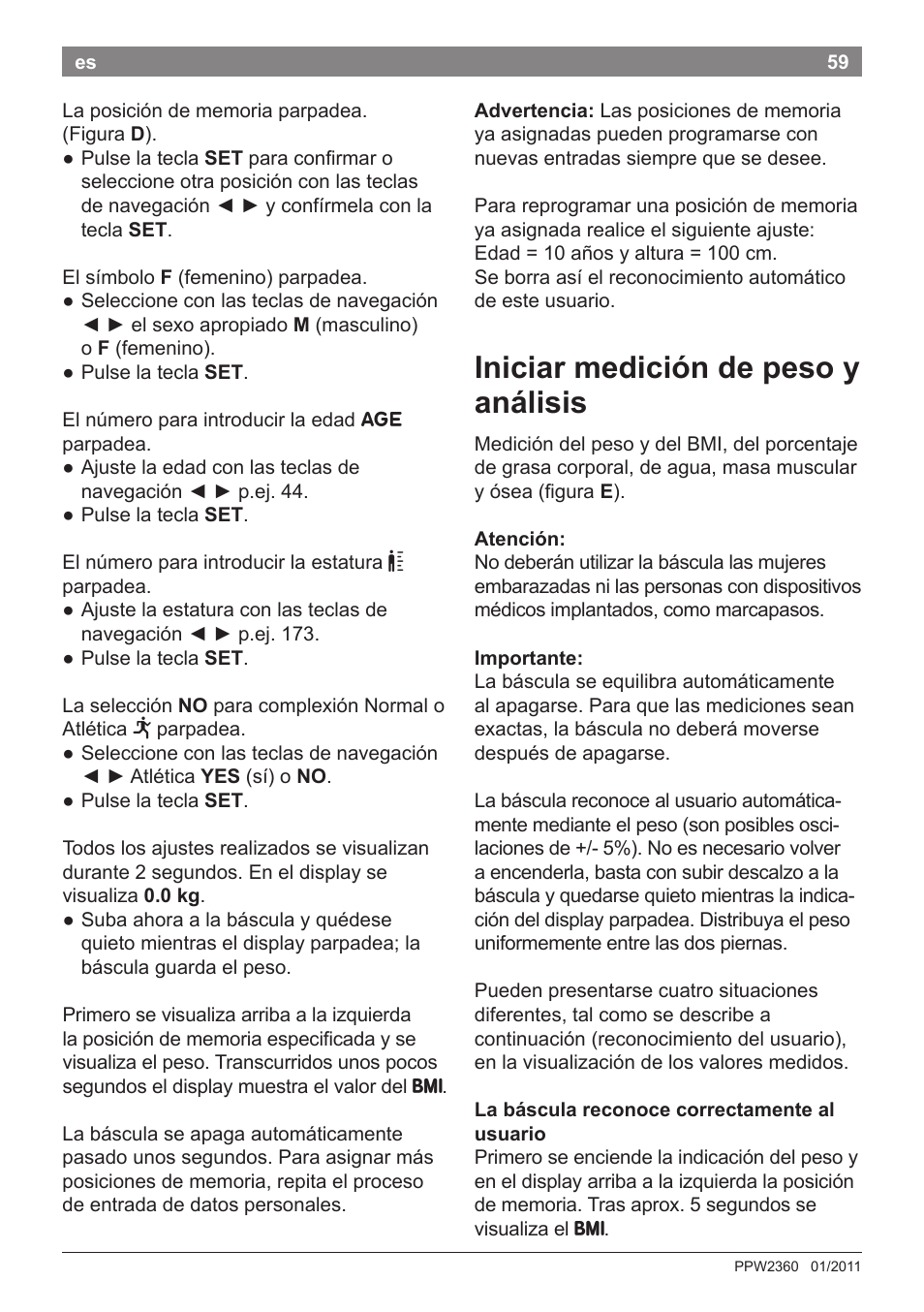 Iniciar medición de peso y análisis | Bosch PPW2360 Analysewaage elektronisch AxxenceAnalysis Graphic User Manual | Page 63 / 130
