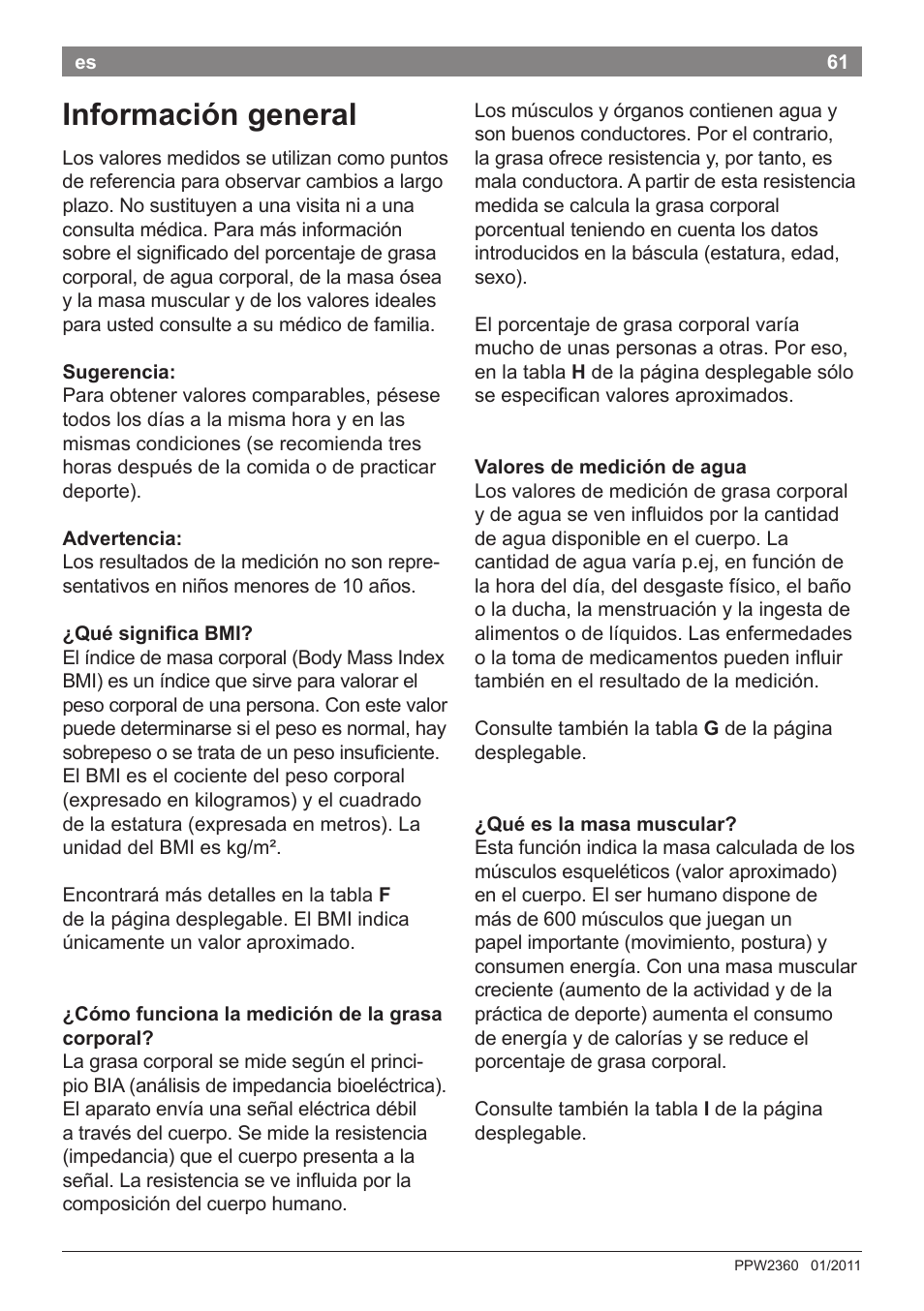 Información general | Bosch PPW2360 Analysewaage elektronisch AxxenceAnalysis Graphic User Manual | Page 65 / 130