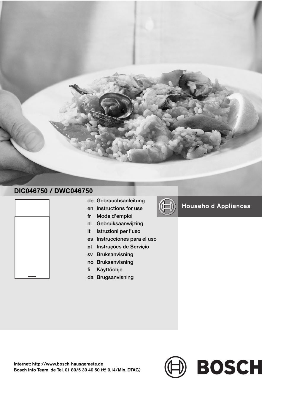 Bosch DIC046750 Edelstahl Inselesse 40 cm User Manual | 92 pages