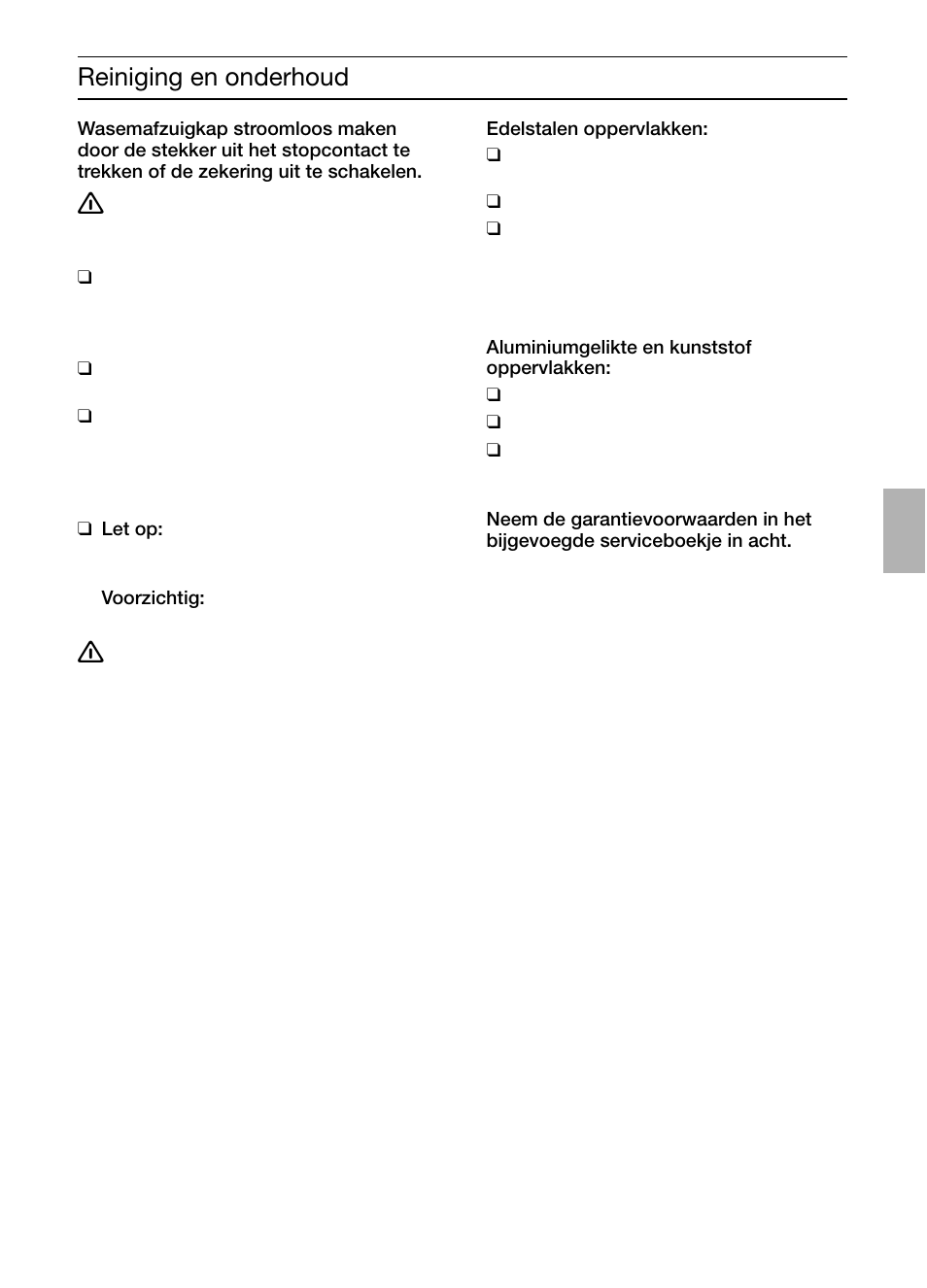 Reiniging en onderhoud | Bosch DIC046750 Edelstahl Inselesse 40 cm User Manual | Page 33 / 92