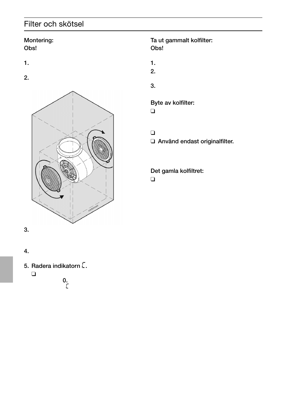 Filter och skötsel | Bosch DIC046750 Edelstahl Inselesse 40 cm User Manual | Page 64 / 92