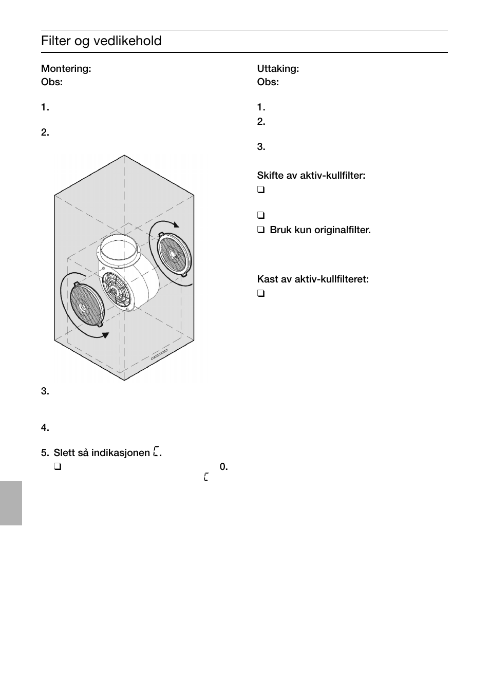 Filter og vedlikehold | Bosch DIC046750 Edelstahl Inselesse 40 cm User Manual | Page 72 / 92