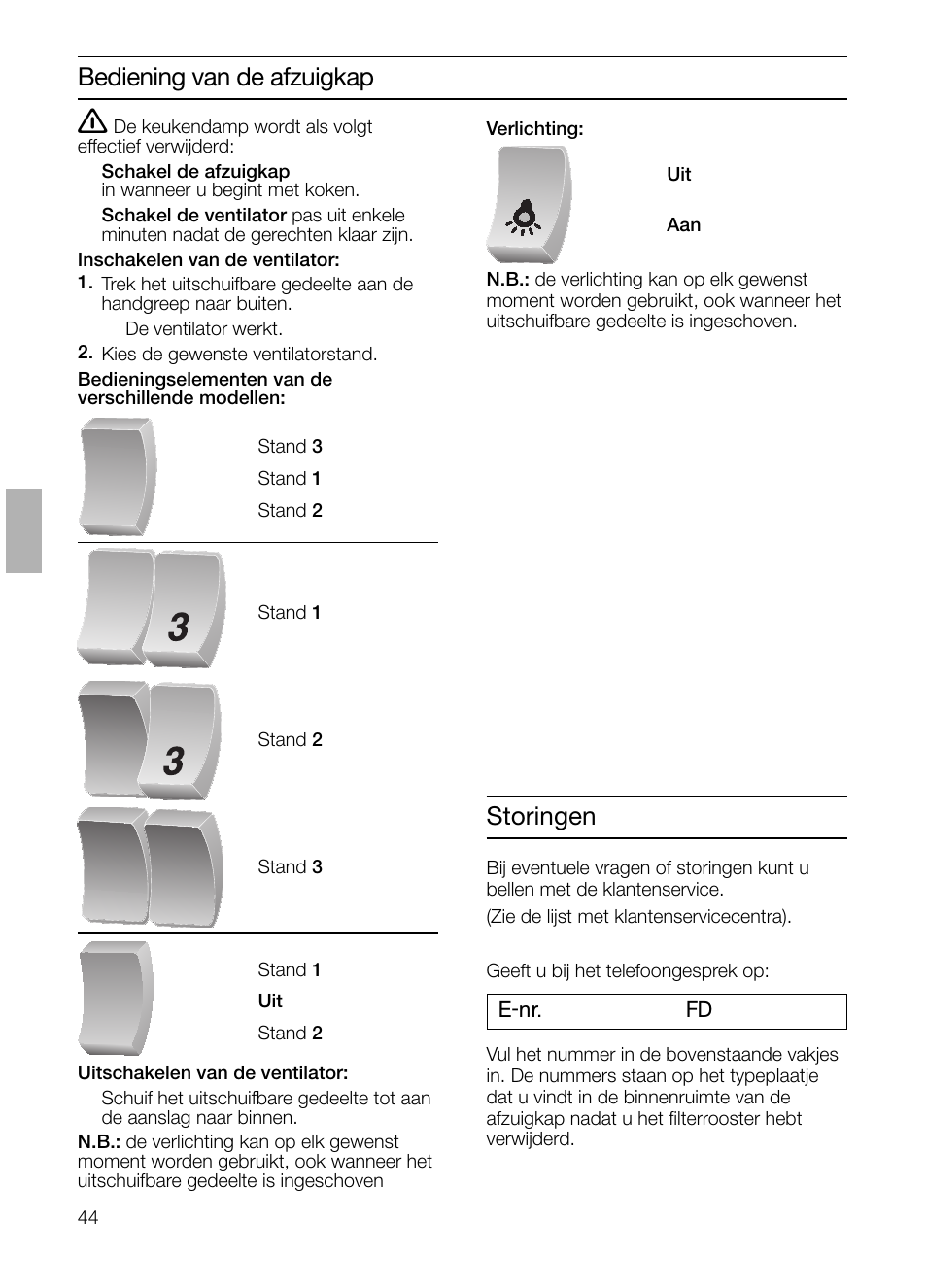 Bosch DHI645H grau-metallic Flachschirmhaube 60 cm User Manual | Page 44 / 96